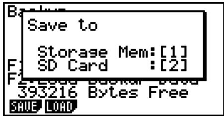 CASIO GRAPH 75+ E - Pour sauvegarder les données de la mémoire principale - 2