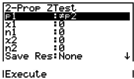CASIO GRAPH 75+ E - - Test z à 2 proportions - 1