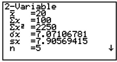 CASIO GRAPH 75+ E - Calculs statistiques à variable double - 1