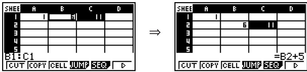 CASIO GRAPH 75+ E - Couper et coller le contenu d'une cellule - 2