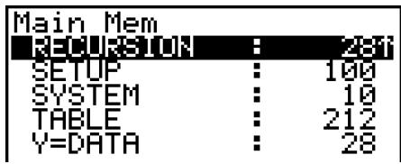 CASIO GRAPH 75+ E - Exemple rechercher tous les fichiers dans la mémoire principale dont le nom commence par la lettre « r - 1