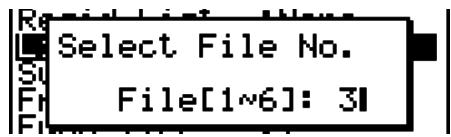 CASIO GRAPH 75+ E - Exemple sélectionner le fichier 3 - 1