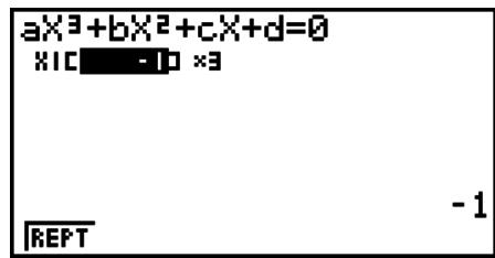 CASIO GRAPH 75+ E - Exemple pour résoudre l'équation cubique (unité d'angle = rad) - 2
