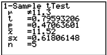 CASIO GRAPH 75+ E - - Test t à 1 échantillon - 3