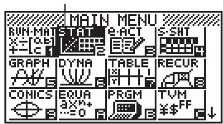 CASIO GRAPH 75+ E - Pour sélectionner une icône - 1