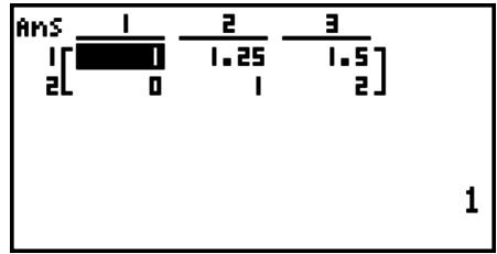 CASIO GRAPH 75+ E - -Forme échelonnée par rapport aux lignes - 1