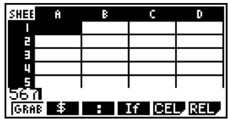 CASIO GRAPH 75+ E - - Surécriture des données actuelles d'une cellule par des nouvelles données - 1