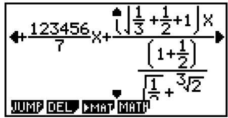 CASIO GRAPH 75+ E - -Exemples de saisie dans le mode d'écriture mathématique - 8