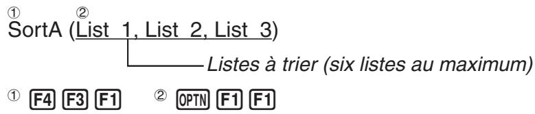 CASIO GRAPH 75+ E - Utilisation des fonctions de tri de listes dans un programme - 1
