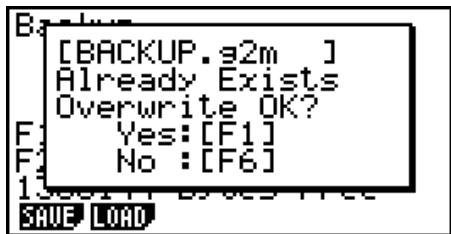 CASIO GRAPH 75+ E - Pour sauvegarder les données de la mémoire principale - 4