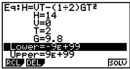 CASIO GRAPH 75+ E - Exemple pour résoudre l'équation cubique (unité d'angle = rad) - 6