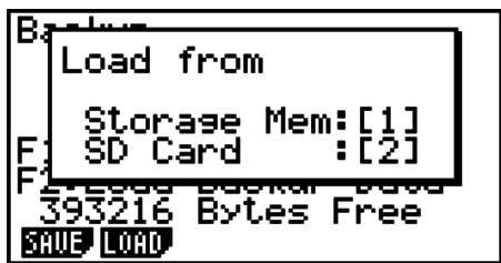 CASIO GRAPH 75+ E - - Pour rétablir les données de sauvegarde dans la mémoire principale - 1