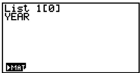 CASIO GRAPH 75+ E - Pour désigner une liste - 4