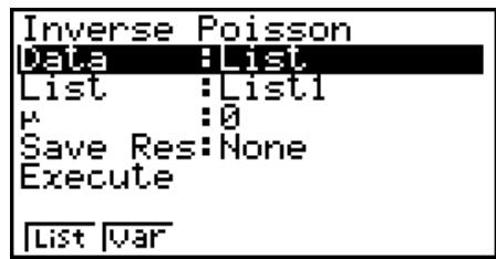 CASIO GRAPH 75+ E - - Loi de poisson cumulative inverse - 1