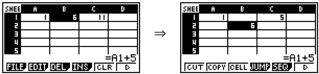 CASIO GRAPH 75+ E - Couper et coller le contenu d'une cellule - 1