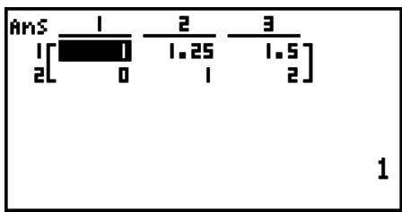 CASIO GRAPH 90 E - -Forme échelonnée par rapport aux lignes - 1