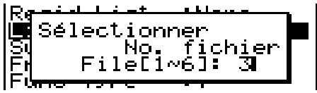 CASIO GRAPH 90 E - Exemple sélectionner le fichier 3 - 1