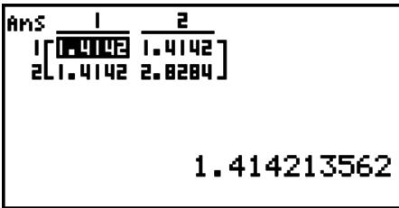 CASIO GRAPH 90 E - Élévation d'une matrice au carré - 4