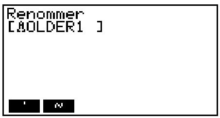 CASIO GRAPH 90 E - Pour renommer un dossier - 1
