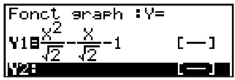 CASIO GRAPH 90 E - Mode d'écriture mathématique dans le mode GRAPH - 1