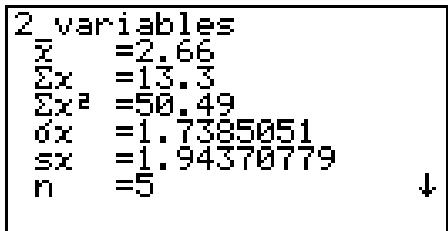 CASIO GRAPH 90 E - - Calculus statistiques et de régression avec des variables appariées - 2