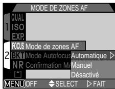 NIKON COOLPIX 4300 - — Sélection de la zone de mise au point : mode de zones AF — - 1