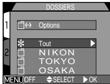 NIKON COOLPIX 4300 - Sélectionner un dossier pour visualisation: dossiers - 1