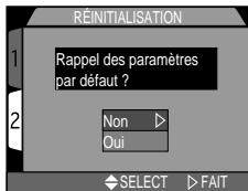 NIKON COOLPIX 4300 - Restauration des paramètres par défaut: réinitialisation - 1