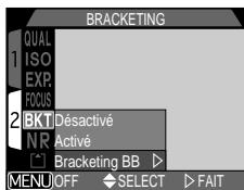 NIKON COOLPIX 4300 - Restrictions sur l'utilisation du bracketing - 3