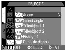 NIKON COOLPIX 4300 - Réglage pour les convertisseurs de locale optionnels: objectif - 1
