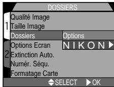 NIKON COOLPIX 4300 - Rangement de vos images : le menu dossiers - 1