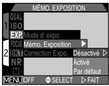 NIKON COOLPIX 4300 - Prendre plusieurs photos avec la même exposition: mémorisation de l'exposition mémo. exposition - 1
