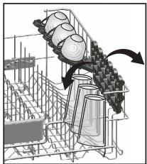 BEKO DIN58S1 - Support à hauteur ajustable du panier supérieur - 1