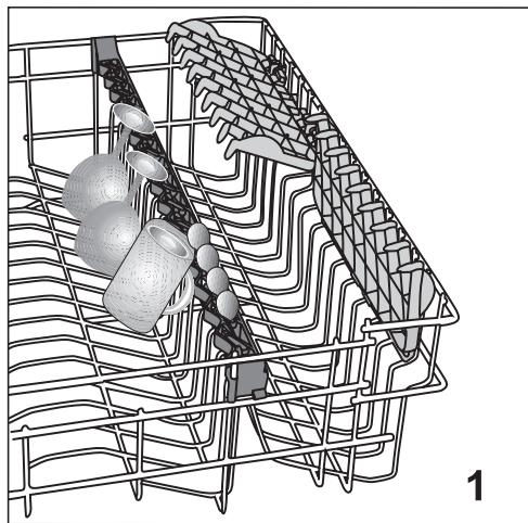 BEKO DIN58S1 - Support pour verres du panier supérieur - 1