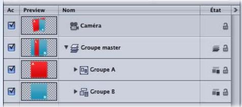 APPLE MOTION 3 - Transformations 3D dans des groupes 2D - 3