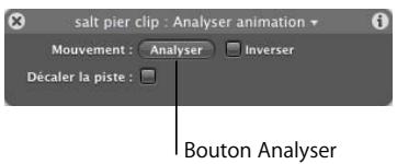 APPLE MOTION 3 - Pour générer un suivi pour un plan à l'aide du comportement Analyser animation : - 3