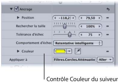 APPLE MOTION 3 - Pour changer la couleur du suiveur à l'écran : - 1