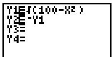 TEXAS INSTRUMENTS GALAXY 9 - Affichage des fonctions dans la liste y= - 1