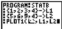 TEXAS INSTRUMENTS GALAXY 9 - Définition d'un graphe statistique dans un programme - 4