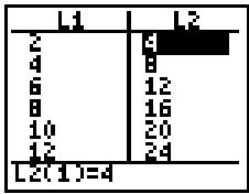 TEXAS INSTRUMENTS GALAXY 9 - Saisie d'une liste entière - 4