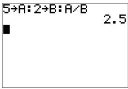 TEXAS INSTRUMENTS TI-82 ADVANCED - Saisie de plusieurs expressions sur une ligne - 1