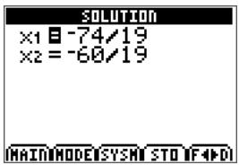 TEXAS INSTRUMENTS TI-82 ADVANCED - Procédure d'utilisation du solveur numérique : - 4