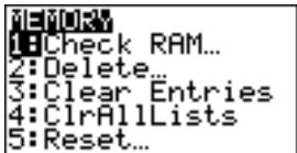 TEXAS INSTRUMENTS TI-82 PLUS - Quitter un menu sans besoin d'options - 2