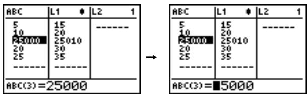 TEXAS INSTRUMENTS TI-82 PLUS - Contexte de modification des termes - 1