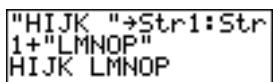 TEXAS INSTRUMENTS TI-82 PLUS - Affichage du contenu d'une variable chaîne - 2