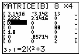 TEXAS INSTRUMENTS 82 - Édition d'un élément d'une matrice - 1