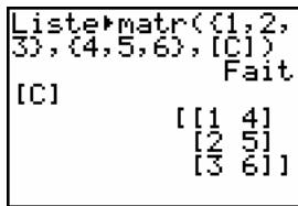 TEXAS INSTRUMENTS 82 - Liste>matr( - 2