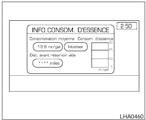 NISSAN ALTIMA - Utilisation de la TOUCHE « TRIP - 1