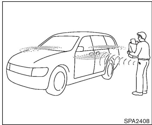 NISSAN CUBE - Precautions à prendre pour le verrouilage/deverrouilage de portique - 1