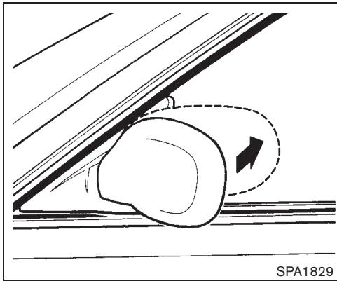 NISSAN CUBE - Régler les rétroviseurs extérieurs - 1